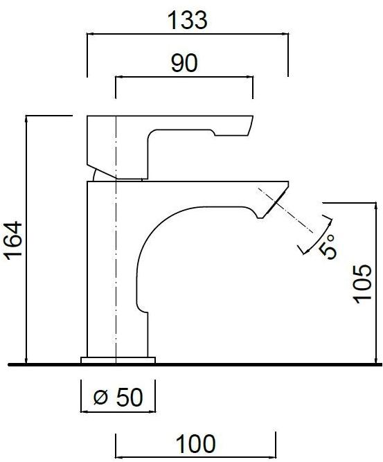 Rubinetteria Giulini Смеситель для биде, однорычажный, настольный Ego F5707a - Вид №1