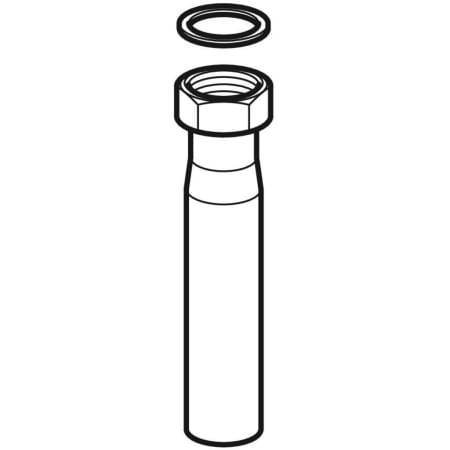 152.114.16.1 Соединительный патрубок Geberit с накидной гайкой Geberit  - Вид №1