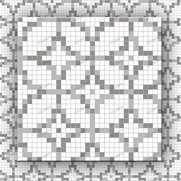 МОЗАИКА ИЗ СТЕКЛА D-05 GM&WHITE ALMA ПАННО 20 D05GMWHITE