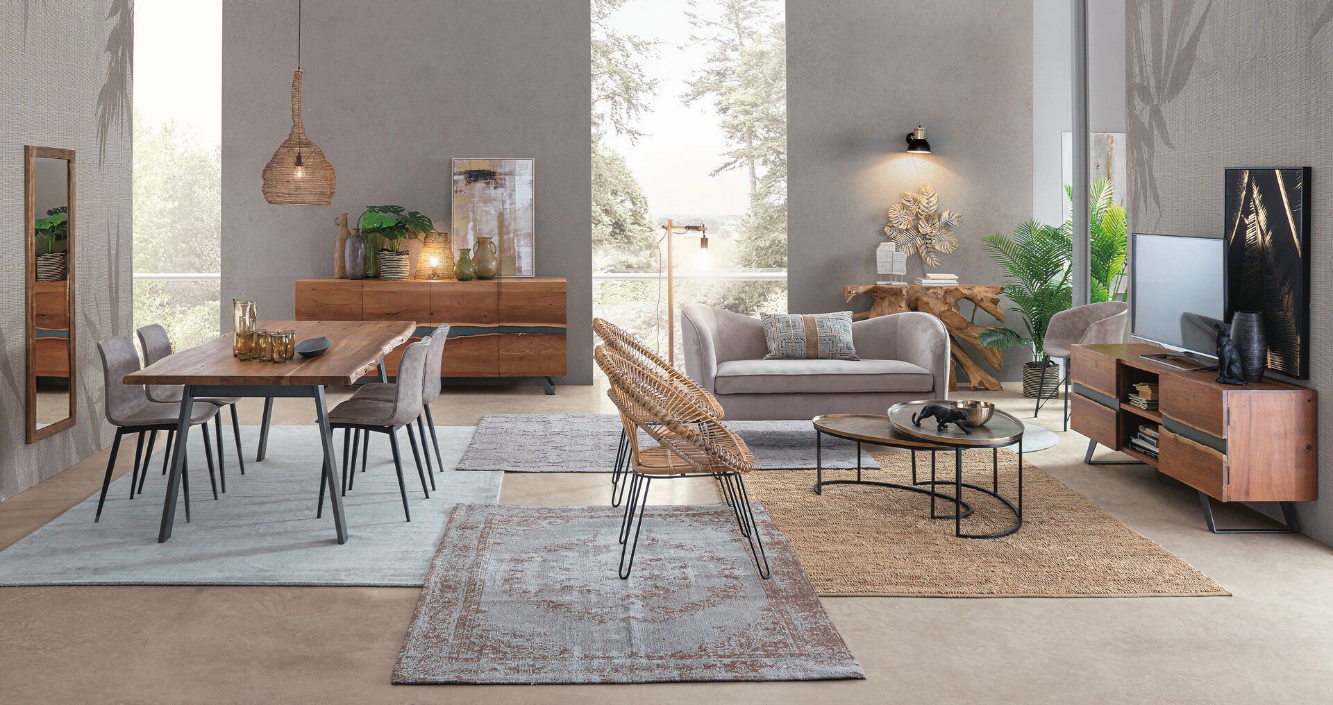 Шкаф из акации с распашными дверями BIZZOTTO Aron ARCH-00122501 - Вид №12