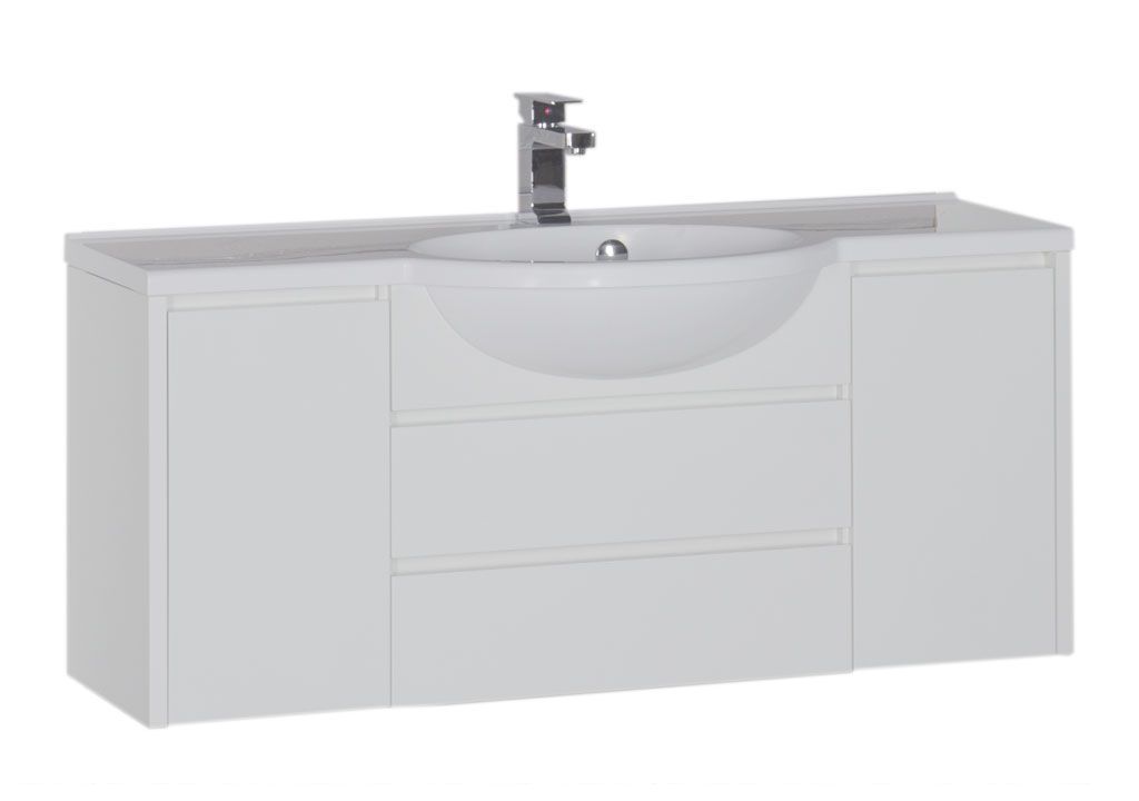 Тумба под раковину Aquanet Лайн 120 белый sun-id-275375 - Вид №1