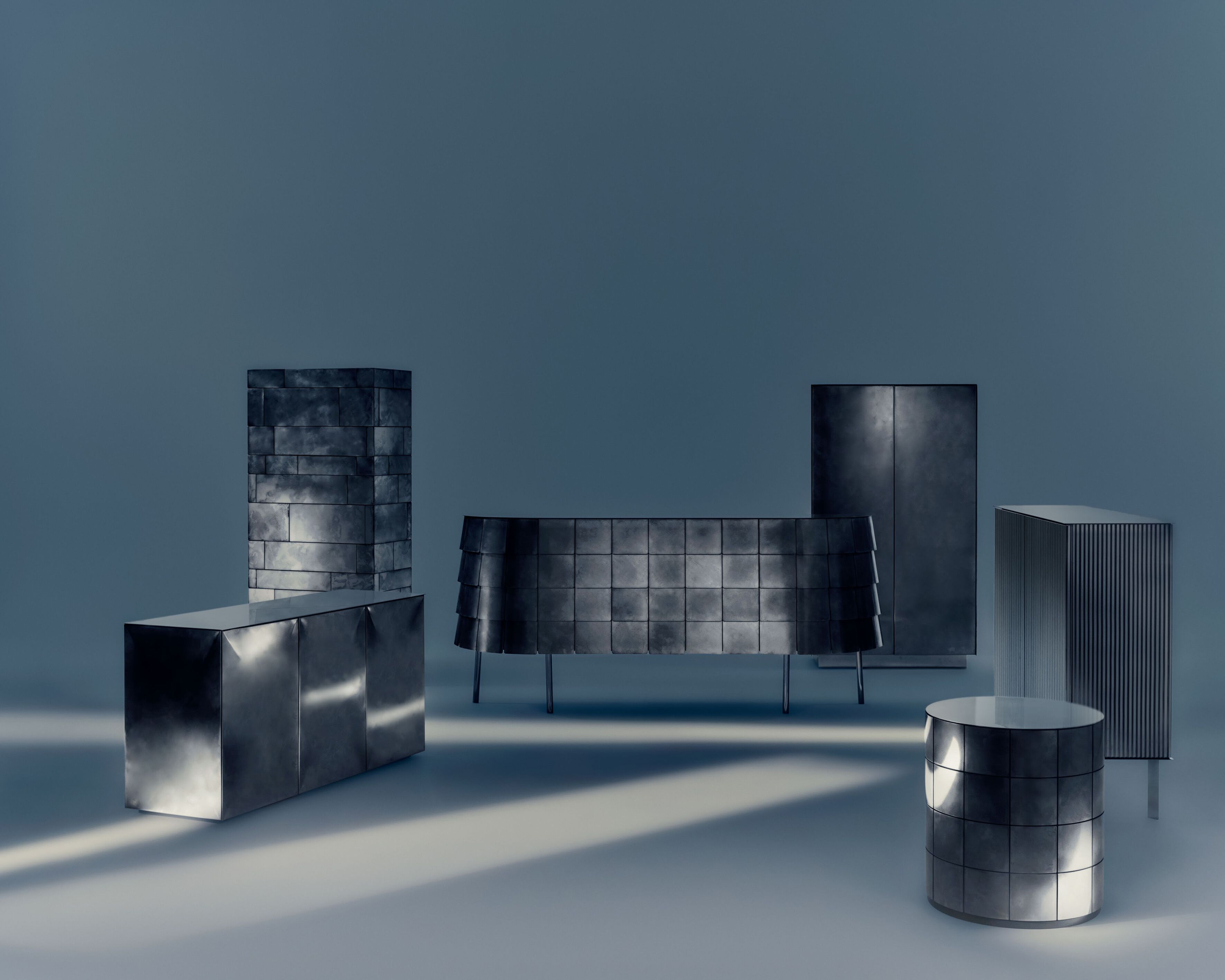 Шкаф из нержавеющей стали с распашными дверями DE CASTELLI Iridium Edition ARCH-00061918 - Вид №1