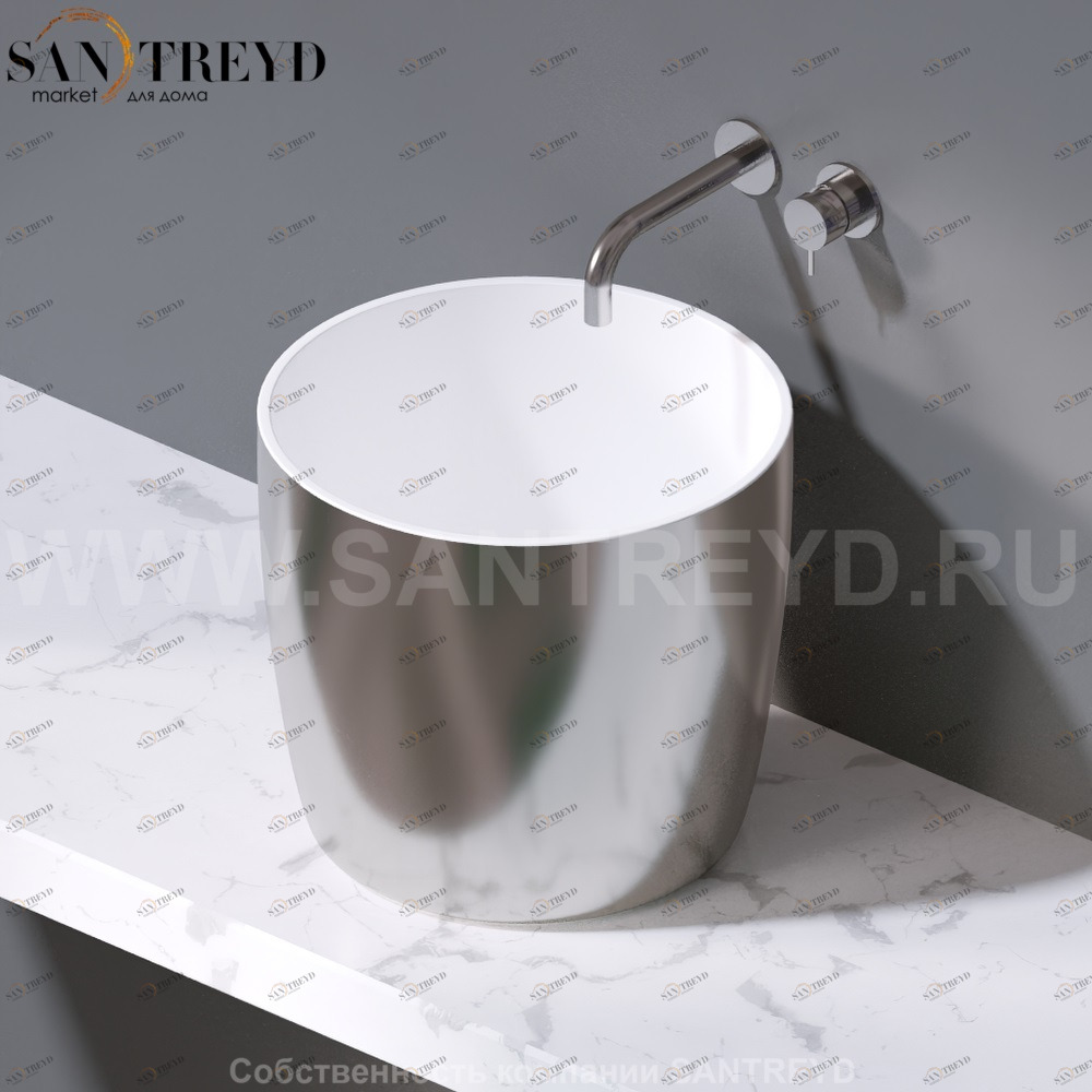 L106.251 Накладная раковина на столешницу  овальная A. e T. Italia PILLAR AeT ITALIA