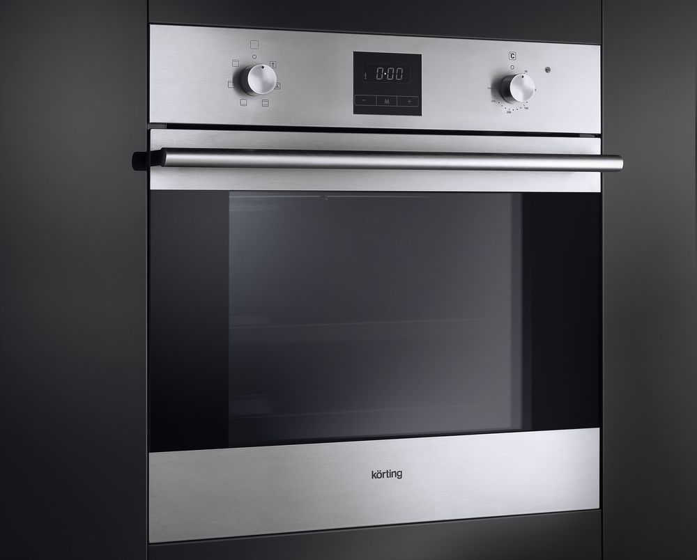 OKB 560 CFX Встраиваемые электрические духовки / crystal, 59.8 х 59.5 x 56 см, 6 режимов нагрева, гриль, дисплей, таймер, нержавеющая сталь Korting Korting Crystal Santreyd  - Вид №1