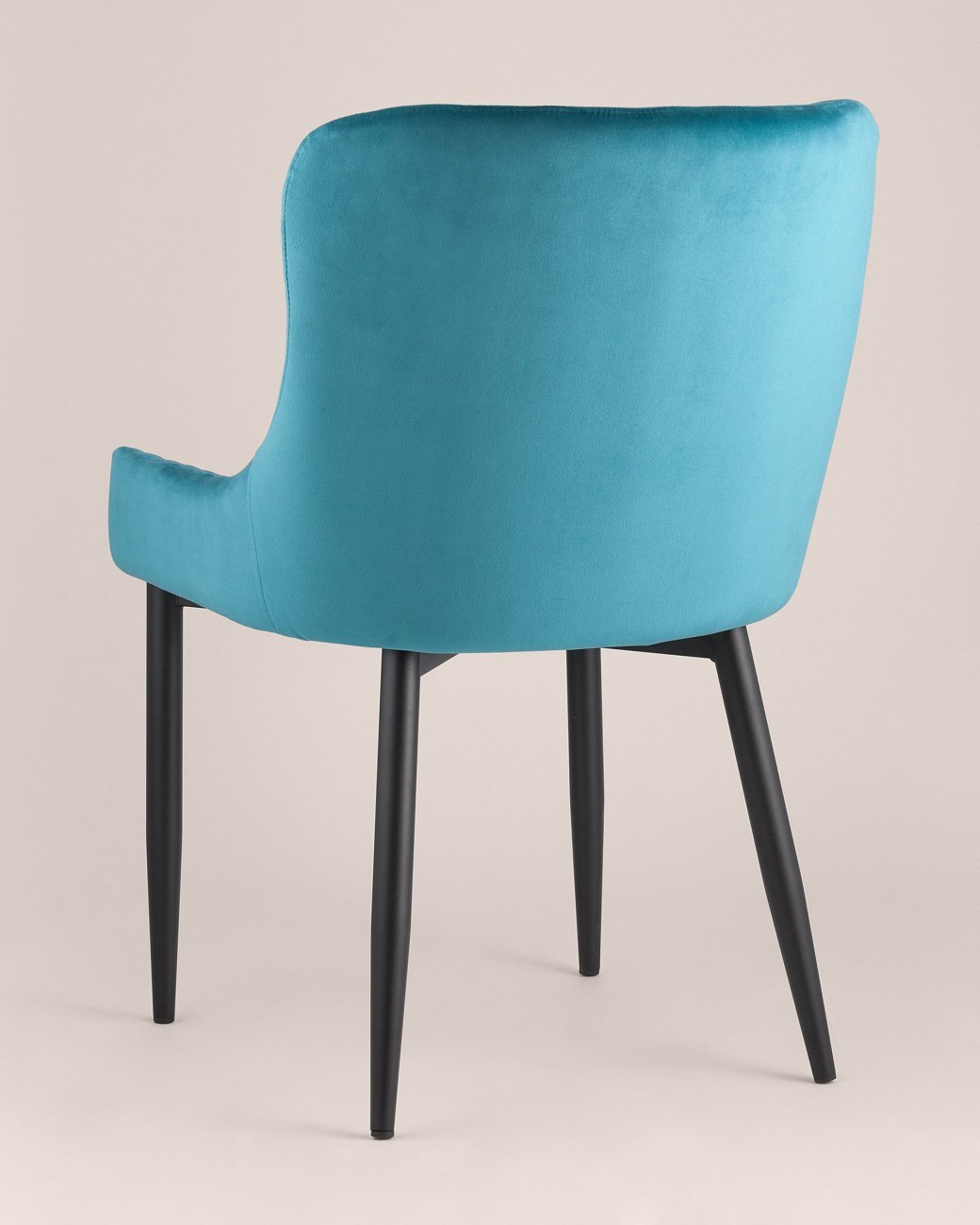 Стул мягкий со спинкой темно-бирюзовый с черными металлическими ножками "Ститч" STOOL GROUP ДИЗАЙНЕРСКИЕ 00-3881931 Голубой  - Вид №3