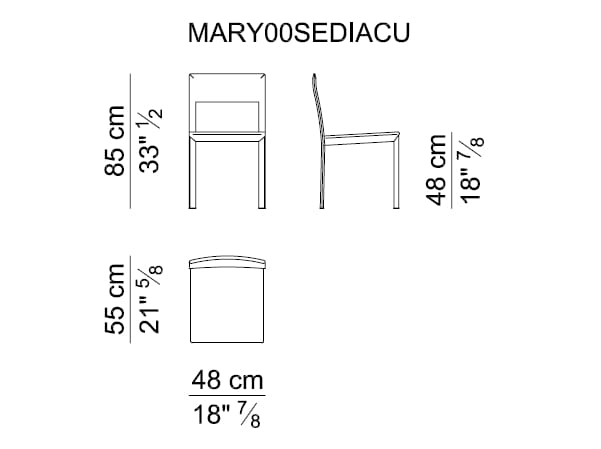 Кожаный стул с открытой спинкой i 4 Mariani MARY ARCH-00111266 - Вид №8