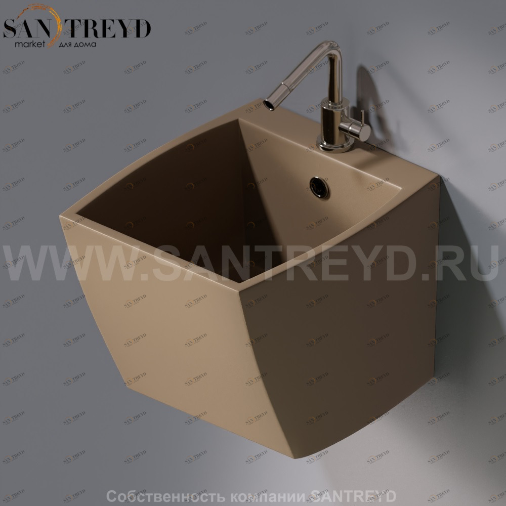 L253.132 Подвесная раковина настенная овальная A. e T. Italia SQUARE бежевая AeT ITALIA