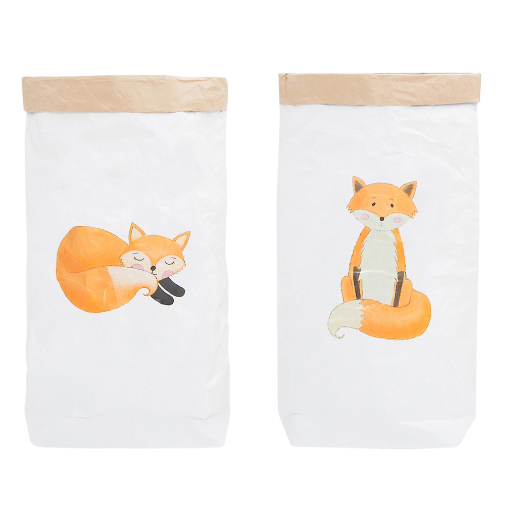 Эко-мешок для игрушек "Лисичка" из крафт бумаги VAMVIGVAM  282021 Белый;бежевый Santreyd  - Вид №1