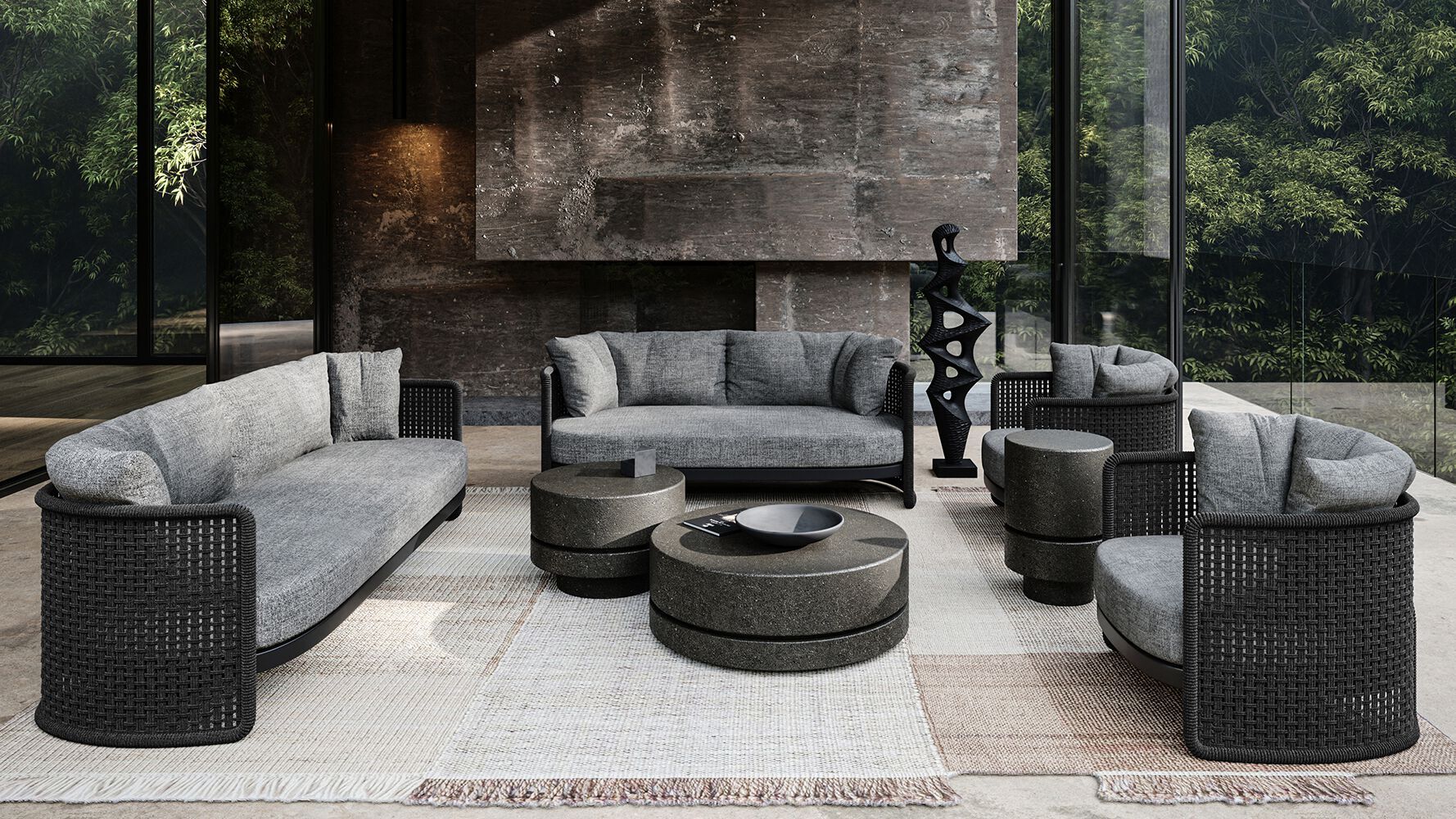 2-местный тканевый садовый диван SNOC Miura ARCH-00150338 - Вид №5