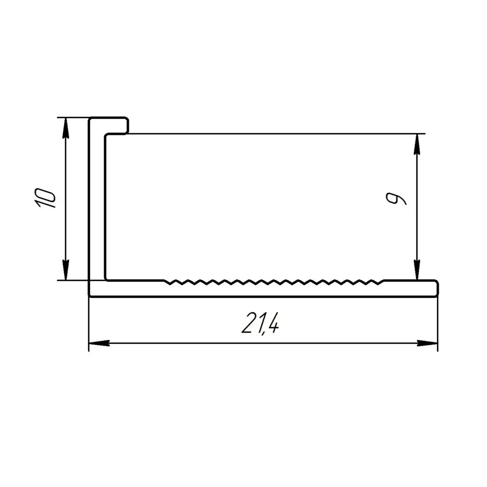 Гибкий наружный профиль ALPROFI для защиты углов плитки 270 см золото 18186384 STLM-0009899 - Вид №2