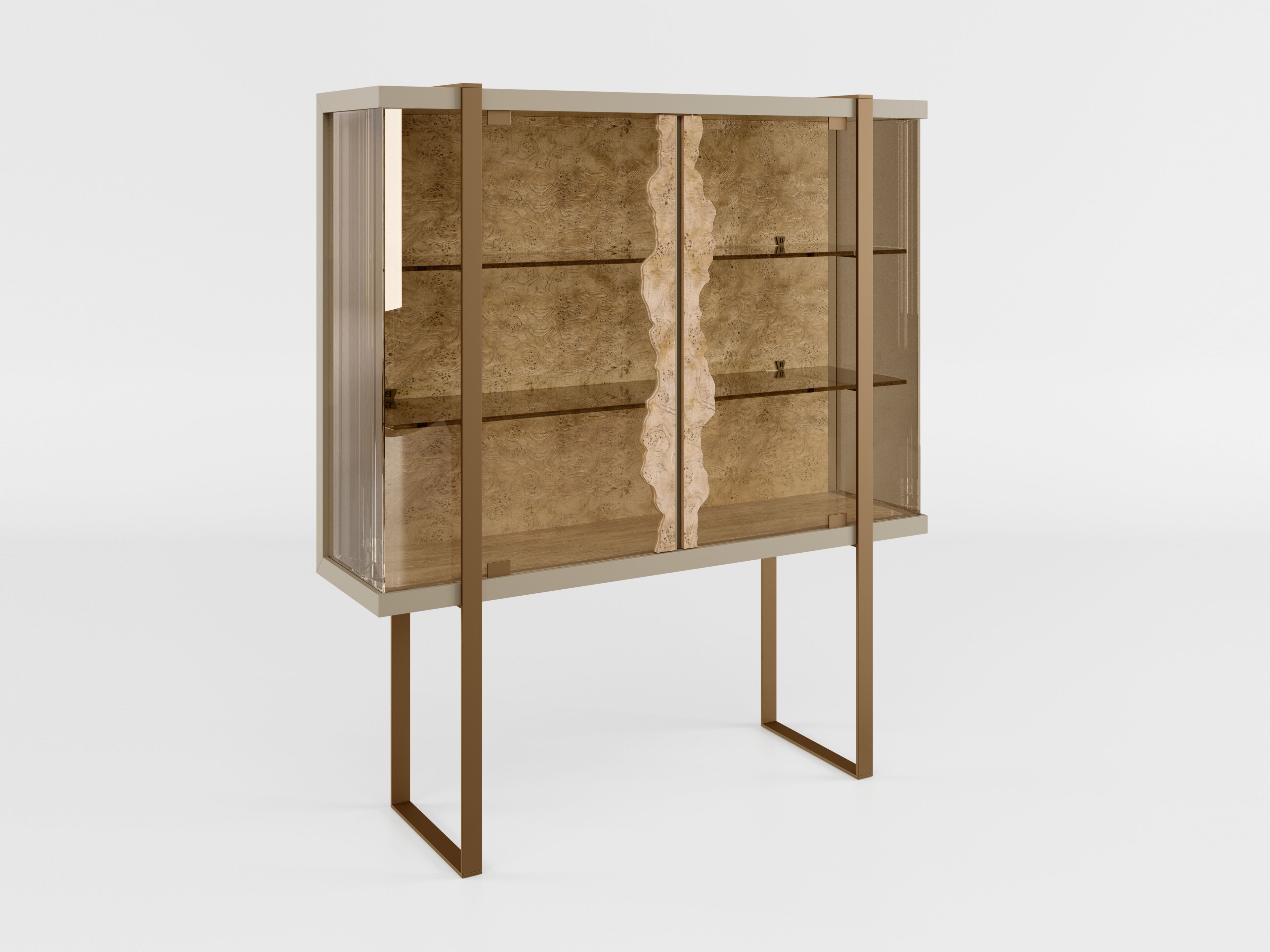 Деревянный барный шкаф со встроенным освещением Bizzotto Italia Нара ARCH-00007563