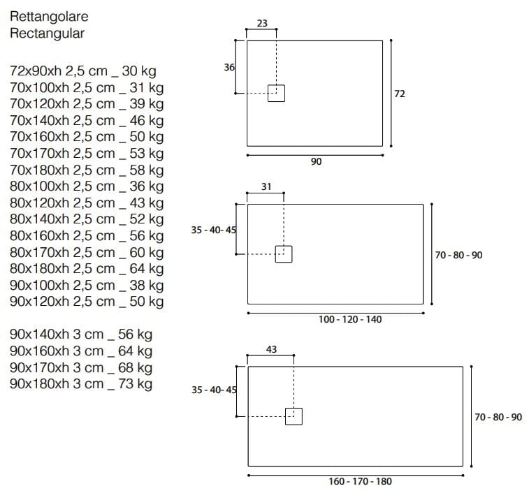 Прямоугольный нескользящий поддон для душа из мрамора TAMANACO FLAT ARCH-00145721 - Вид №4