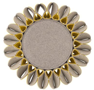 GAN Пуф из шерстяного фетра Ruff pouf sun-id-1383983 - Вид №1