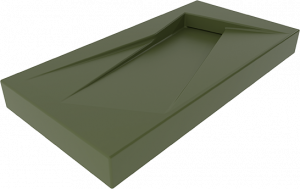 LAOZ026 Подвесная раковина настенная GSG CERAMIC Оливковый матовый