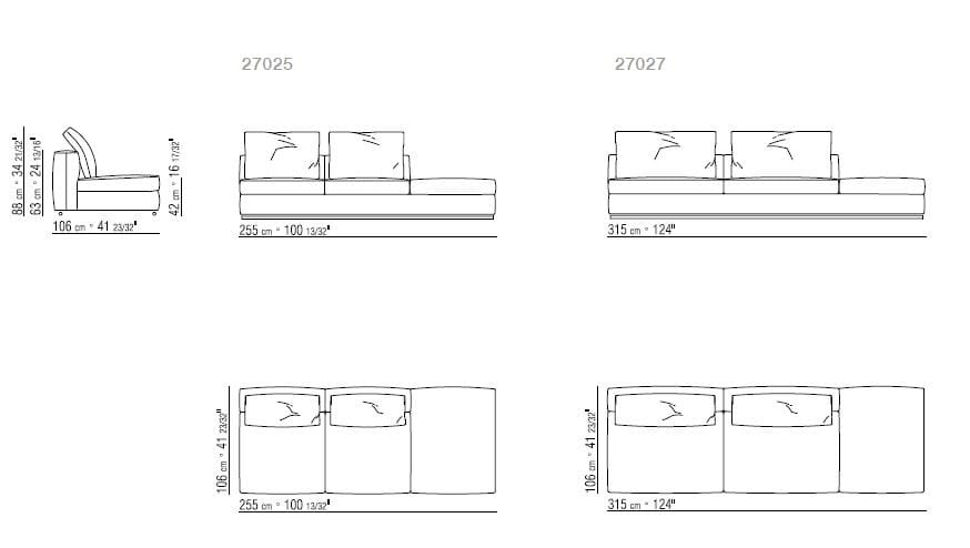 Ткань диван Flexform Asolo ARCH-00132858 - Вид №14