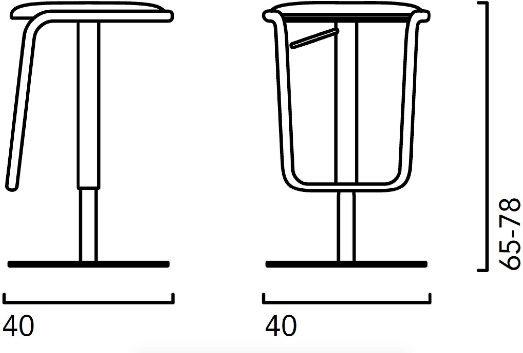 Crassevig Поворотный табурет с регулируемой высотой Otto sun-id-1392876 - Вид №8