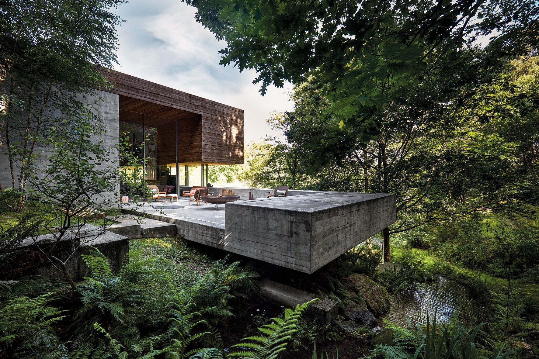 Плетеное и тиковое садовое кресло с подлокотниками Gloster ARCH-00002752 - Вид №4