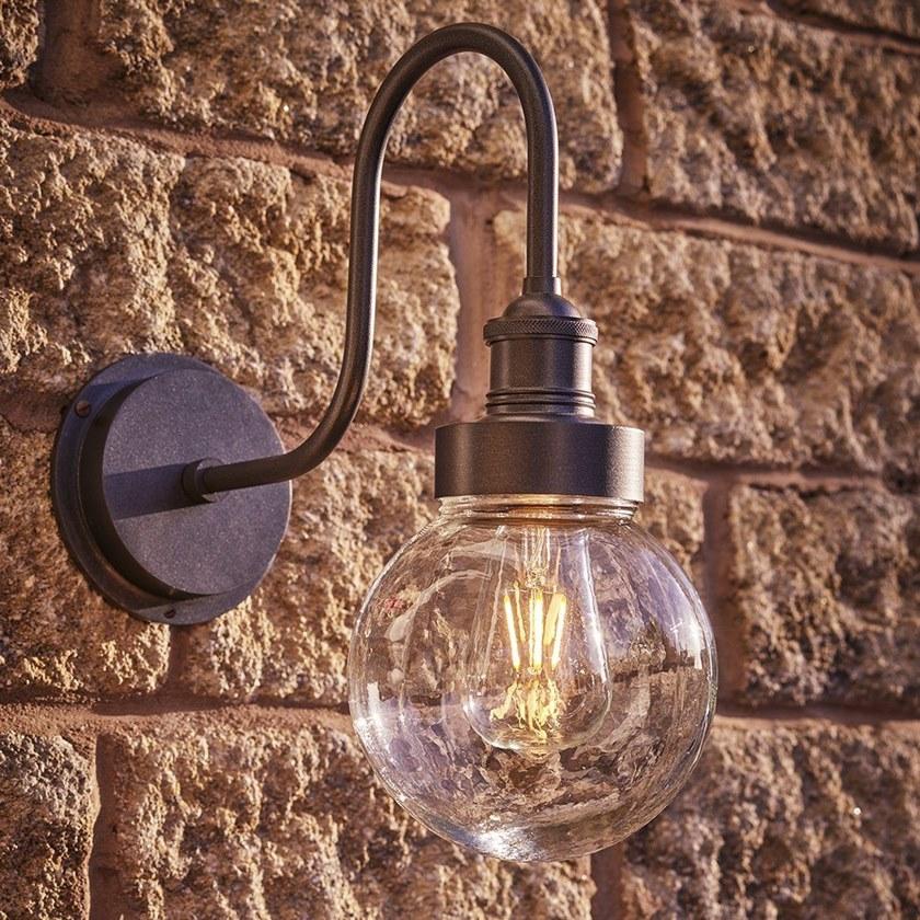 Industville Бра для наружного освещения из латуни и стекла  Sn-ip65-wl-p-glg  - Вид №1