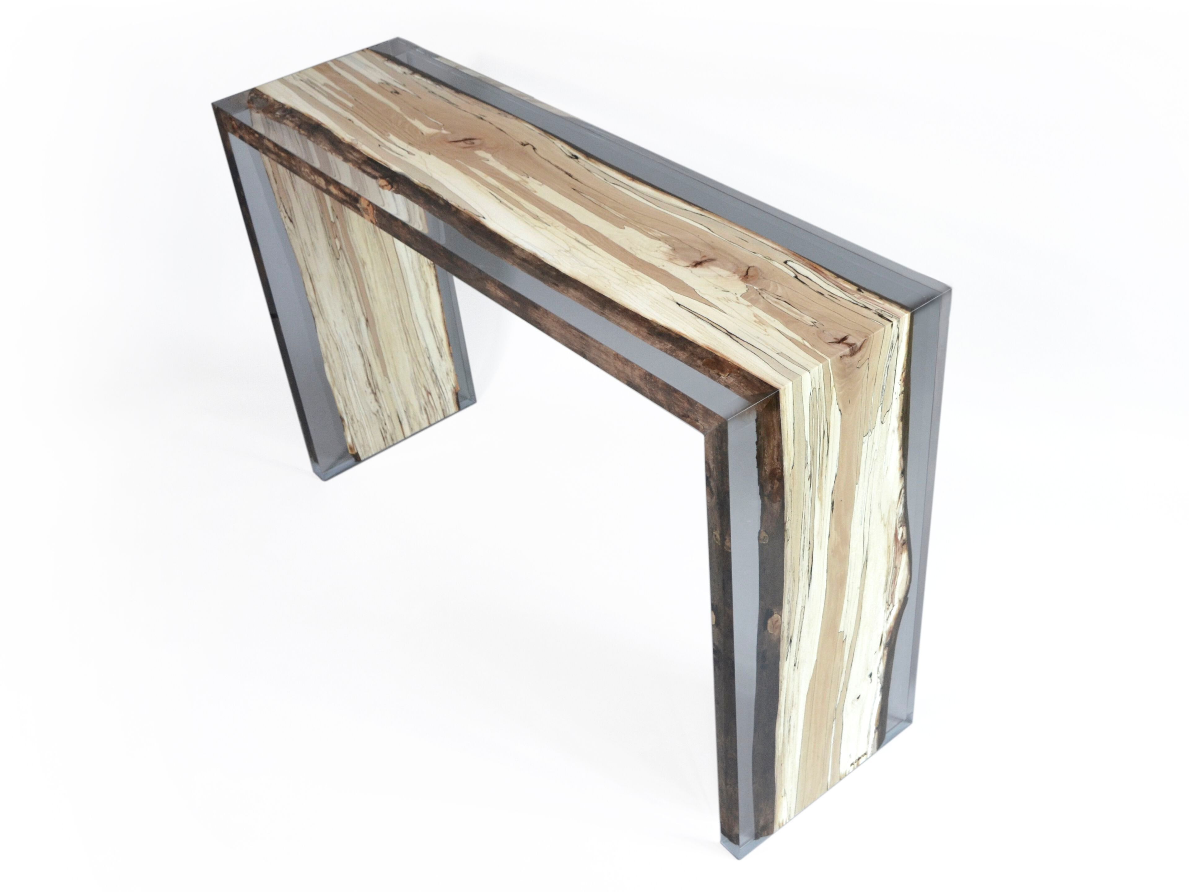 Прямоугольная консоль из массива дерева и смолы alcarol Fungi ARCH-00104320