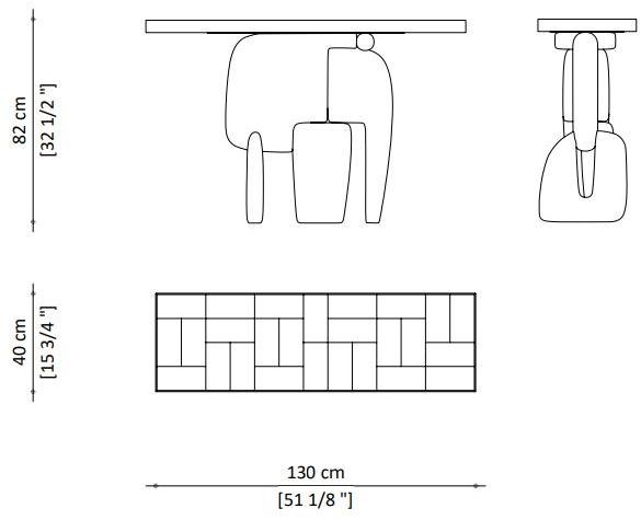Paolo Castelli Прямоугольная консоль  Tav.cesa.200  - Вид №4