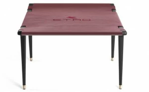 ETRO Home Interiors Квадратный стол из дерева и кожи Dinka E.din.232.a