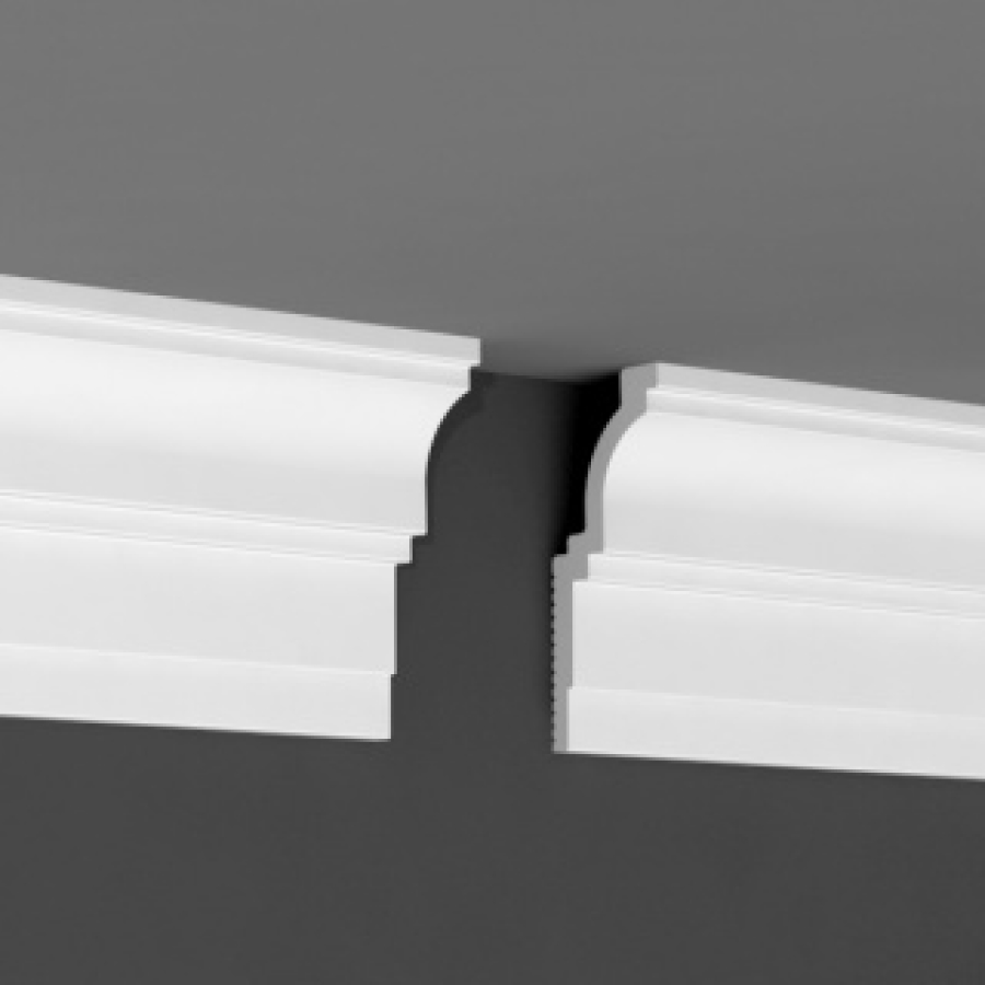 Плинтус потолочный Де-Багет П 20 100/40 (под натяжной потолок) (42 шт) Экструдированный