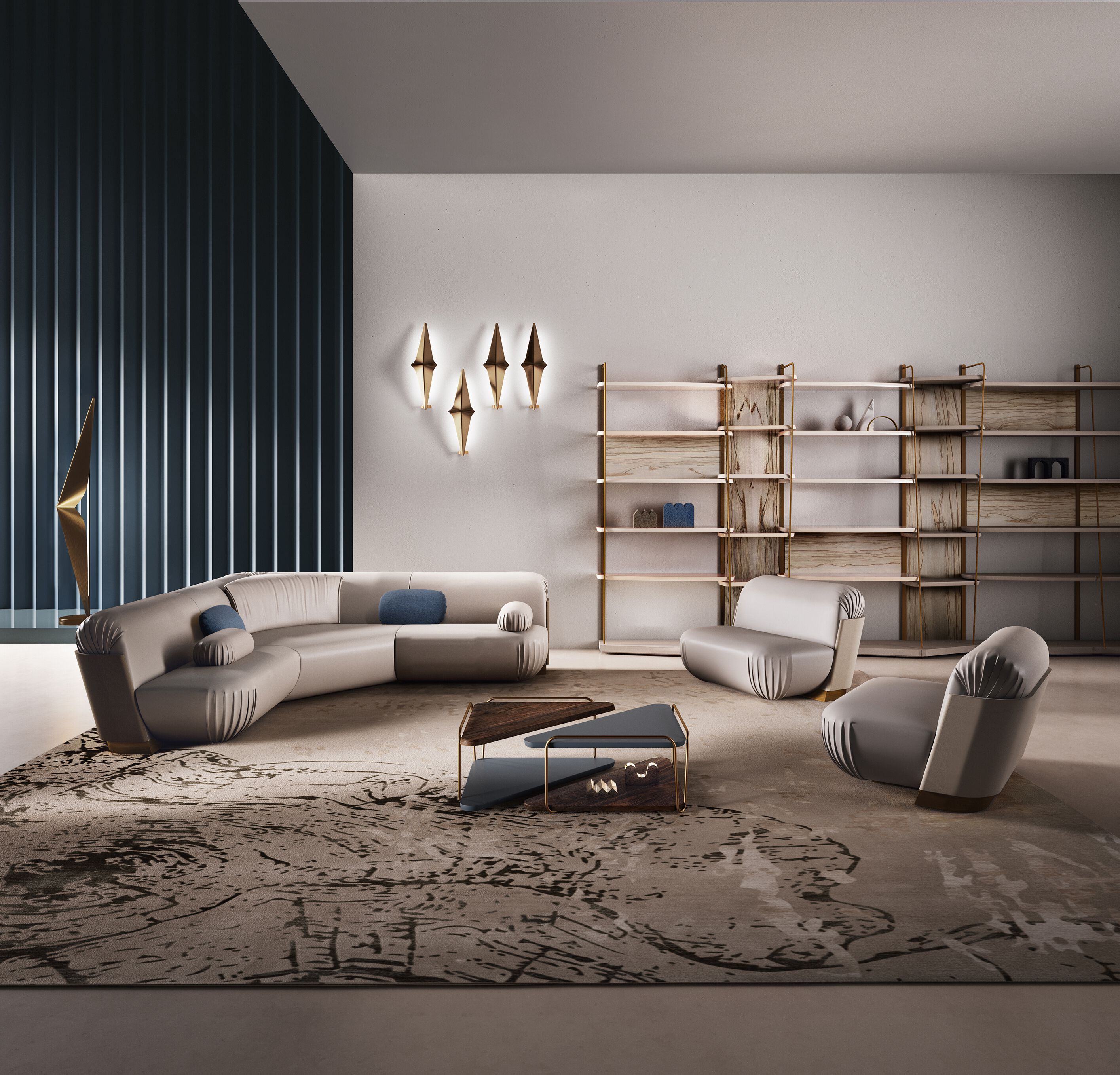 Треугольный низкий журнальный столик Bizzotto Italia Нара ARCH-00035498 - Вид №5