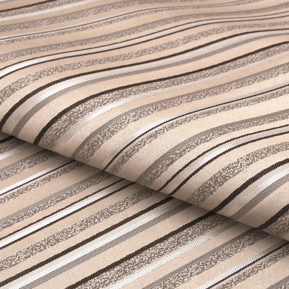 Ткань п/м Flora «Flowers stripe» 140 см цвет бежевый AMETIST STLM-2184049