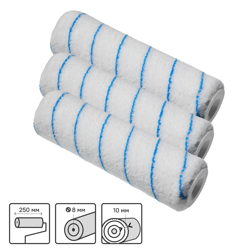 Dexter — набор валиков для идеального окрашивания, 250 мм, 3 шт 82800683 STLM-0036141