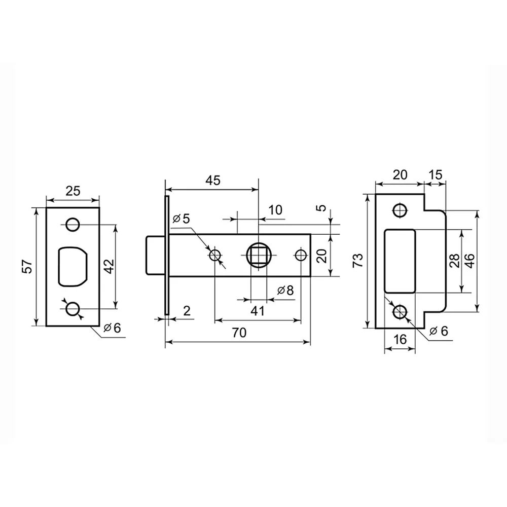 Защёлка Palladium 100 AB, цвет античная бронза ФАБРИКА ЗАМКОВ STLM-2004591 - Вид №3