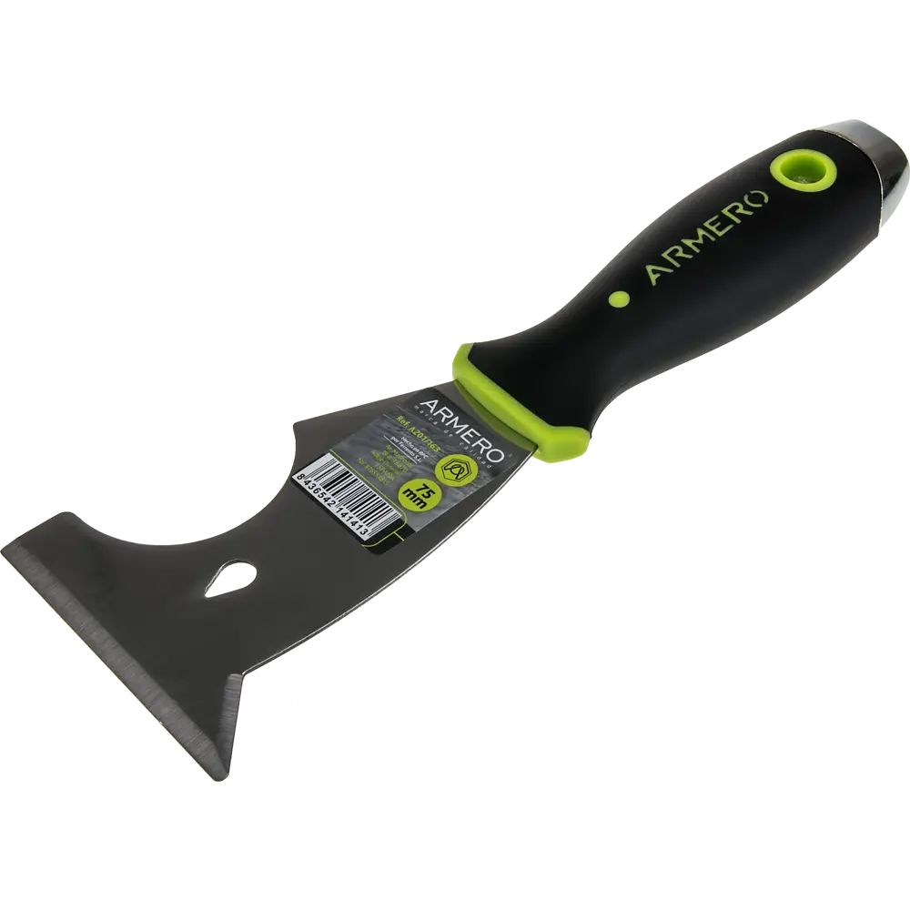 Шпатель-скребок Armero 75 мм, нержавеющая сталь STLM-2000630
