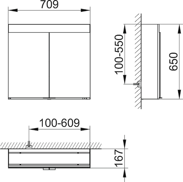21531171301 Зеркальный шкаф KEUCO Edition 400 - Вид №2