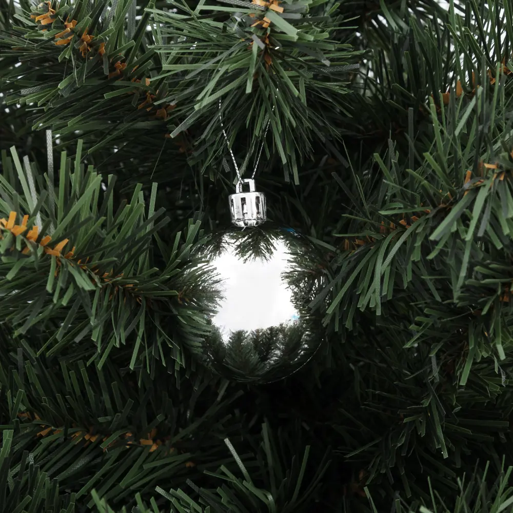 85156485 Елочный шар ø5 см пластик серебряный STLM-0951267 Santreyd  - Вид №2