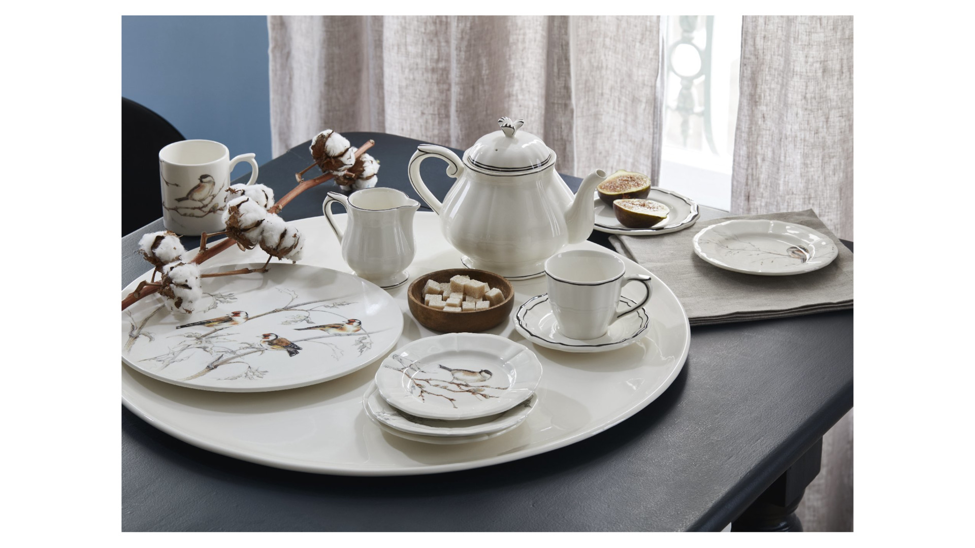 10667983 Gien Блюдо для торта Gien Лесные птицы 30см, фаянс Фаянс  - Вид №2