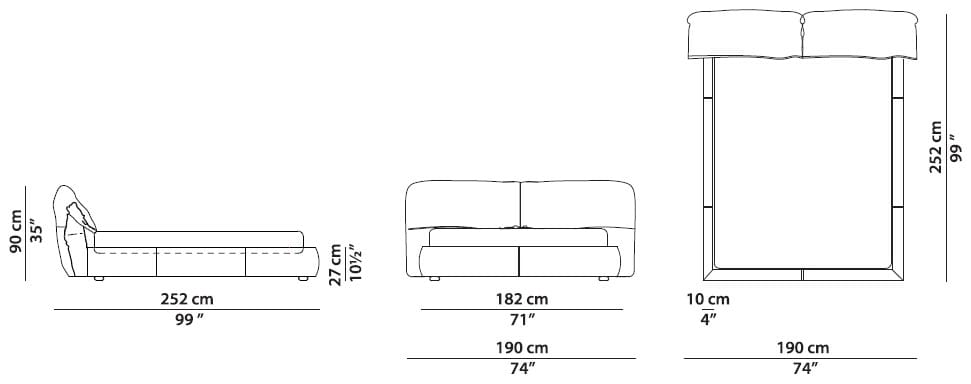 Мягкая двуспальная кровать Baxter Касабланка ARCH-00062186 - Вид №5