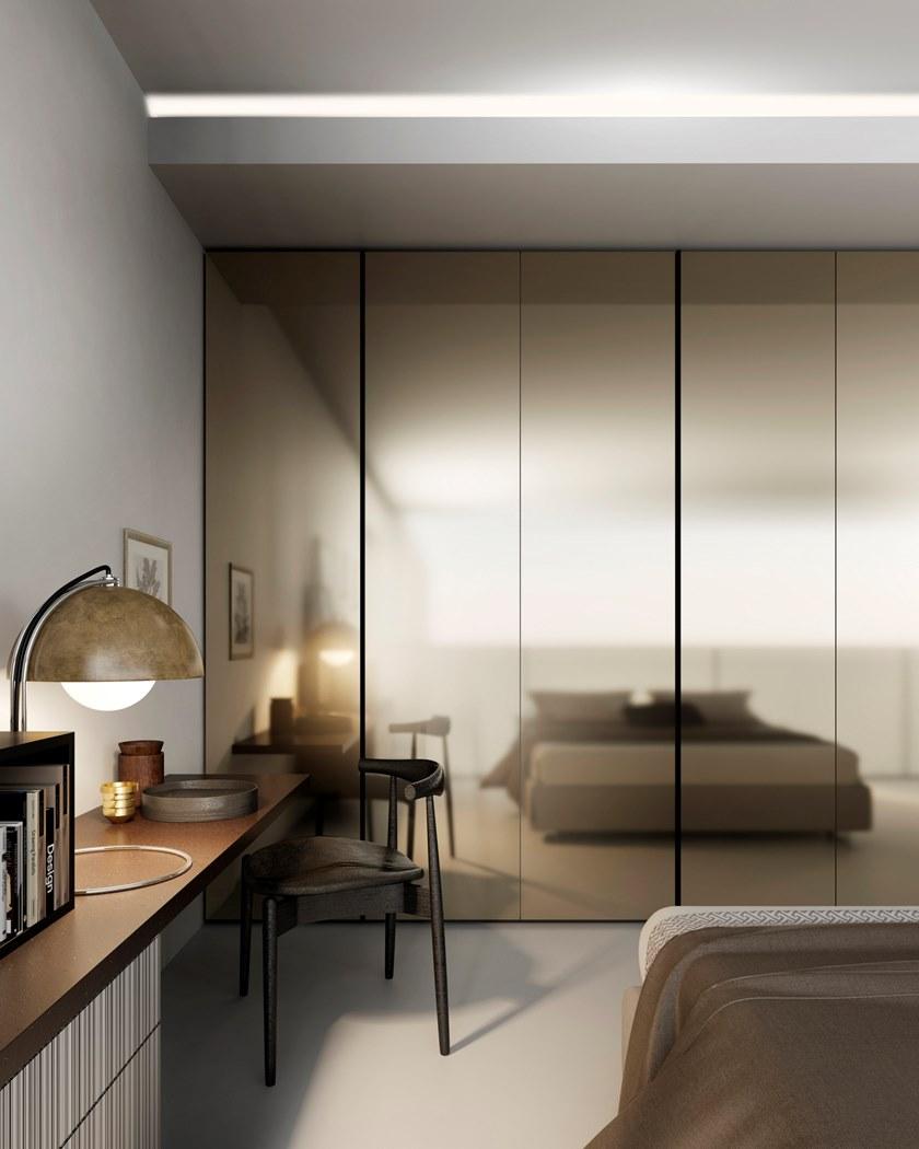 De Rosso Гардероб с распашными дверцами и встроенной зеркальной ручкой sun-id-1410452 - Вид №1