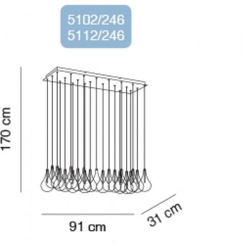 Alma light Подвесной светильник из стекла Drop led 5112-5113led - Вид №5