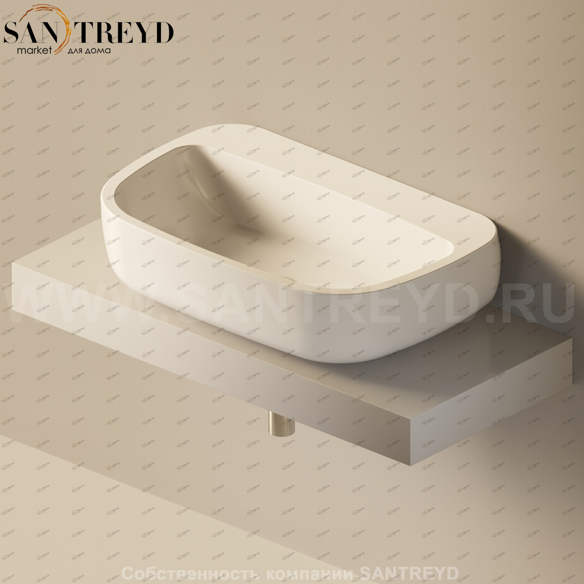 Flaminia FORTY6 Столешница от 100 до 250 см серая F6MN74.7047 Ceramica Flaminia F6MN747047