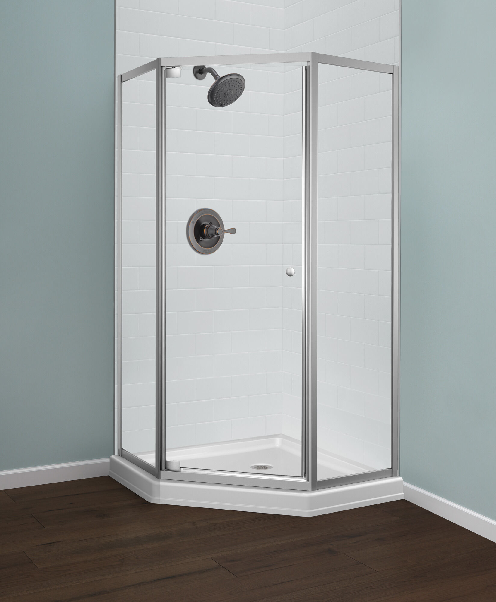 Угловой шкаф Neo 38 дюймов - прозрачный Delta Faucet B99912-3838-PC - Вид №1