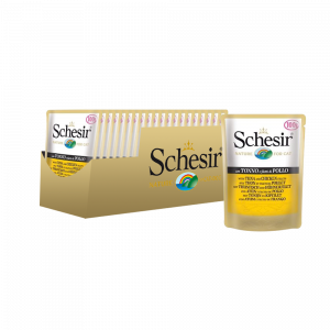 УТ0008885*20 Корм для кошек тунец, филе цыпленка конс. 100г (упаковка - 20 шт) SCHESIR