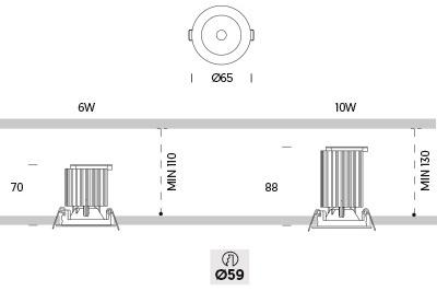 ONOK Lighting Встраиваемый светодиодный точечный светильник 530 sun-id-1439103 - Вид №1