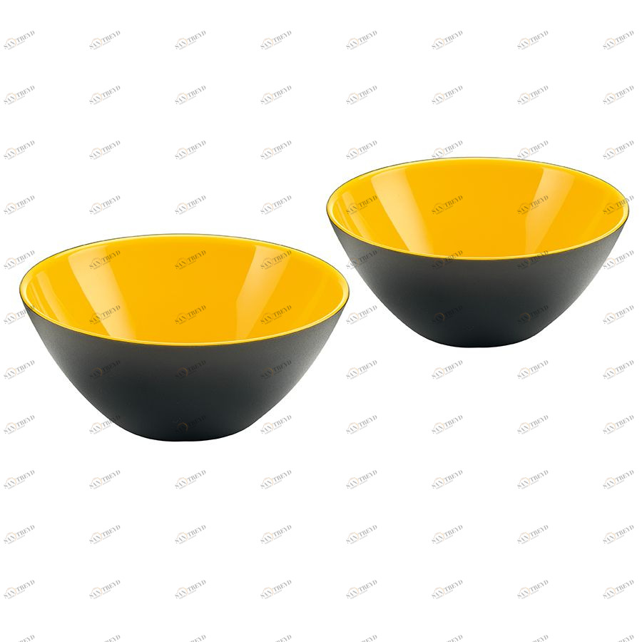 Набор из 2 мисок My Fusion 12 см чёрно-желтый Guzzini 281412168