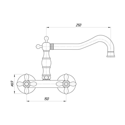 Смеситель MIGLIORE Princeton Plus ML.CUC-8052.СR для кухни - хром ML.CUC-8052.CR - Вид №3