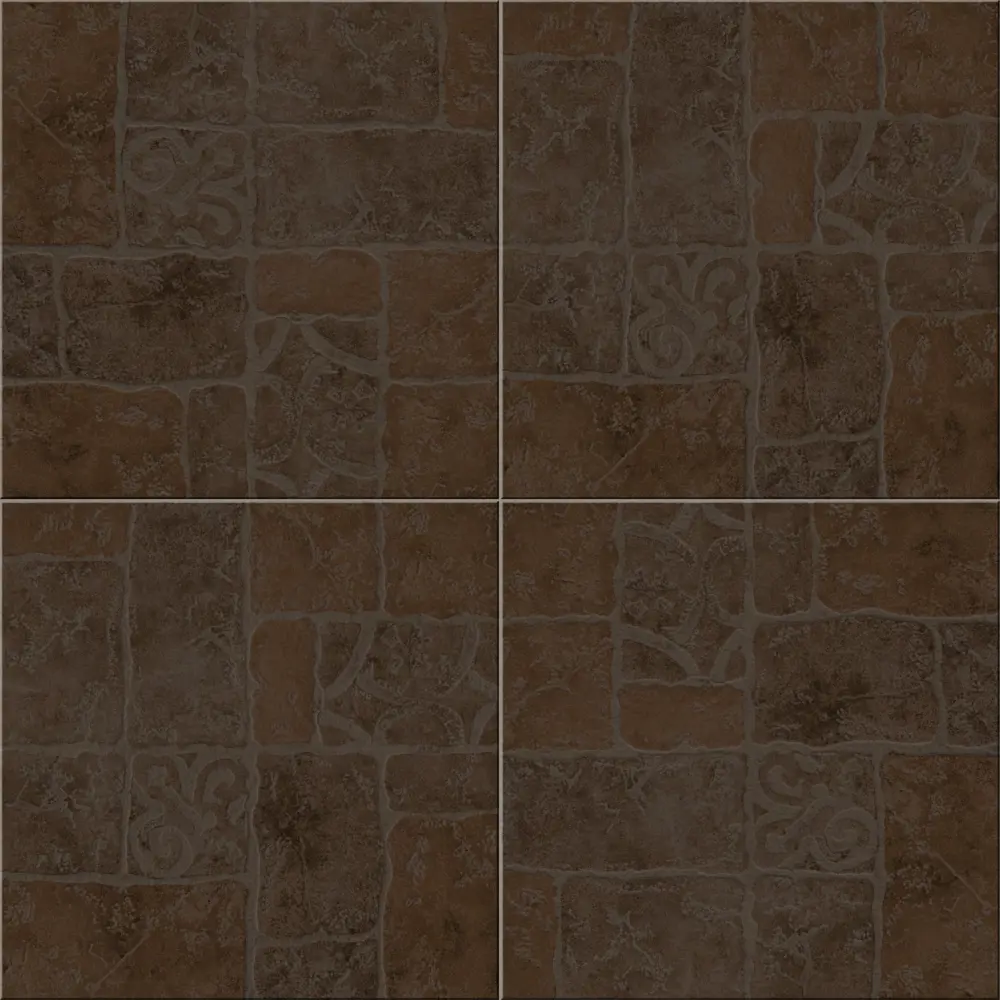 Керамин Грес Руст Бастион — глазурованный керамогранит 40×40 см коричневый матовый 89389022 STLM-1459655 - Вид №1