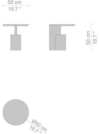 Cassina Круглый журнальный столик из дерева и мрамора Sengu sun-id-1419254 - Вид №3