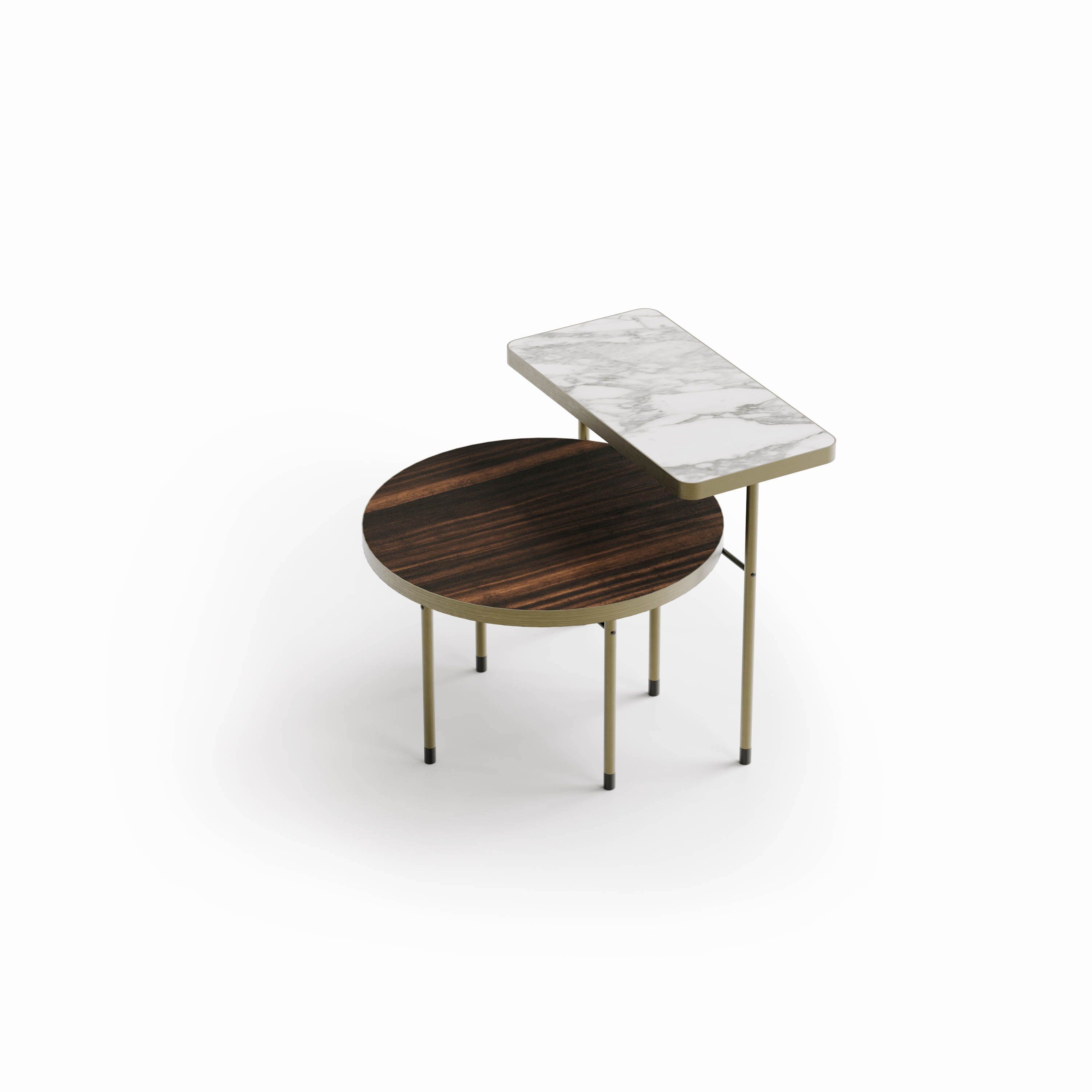 Высокий журнальный столик из дерева и мрамора Capital Collection PARURE ARCH-00010510 - Вид №5