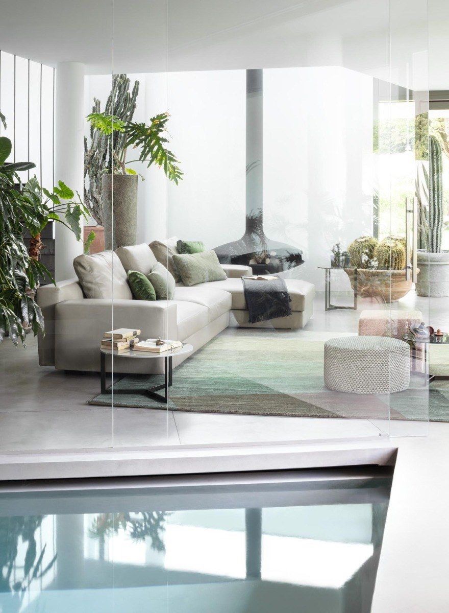 Кожаный диван с полуостровом Lema Venise ARCH-00001213 - Вид №2