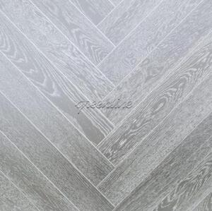 Паркет Ёлка GreenLine Сильвер Дуб Натур с брашью (Текстурированная) 500х125 мм.