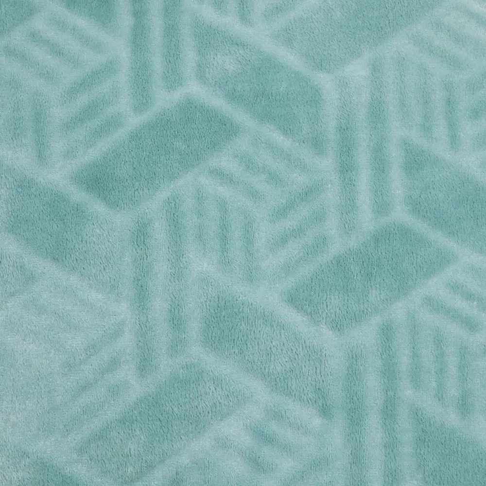 Плед Geometric 180x200 см фланель цвет бирюза 83146989 STLM-2101269 Santreyd - Вид №1