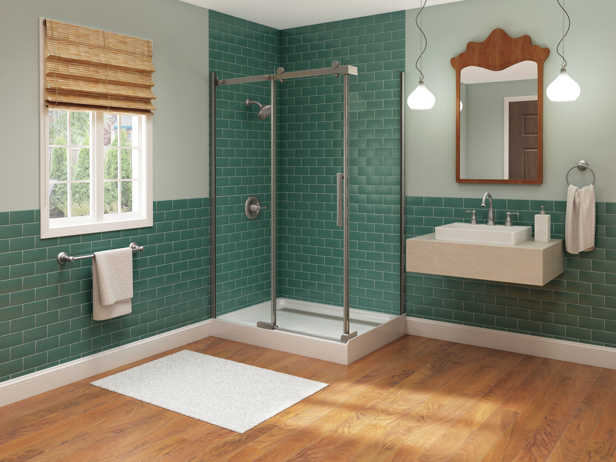 Угловая душевая стеклянная панель Delta Faucet B1112912-4836-SS - Вид №6